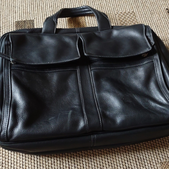 (BBC02)Faux Leather Briefcase Laptop Bag(3505-6) - Picture 1 of 15